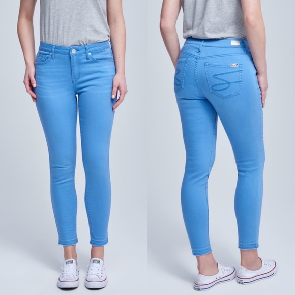 Seven7 NEW High Rise Ankle Crop Skinny Jeans - Picture 1 of 8
